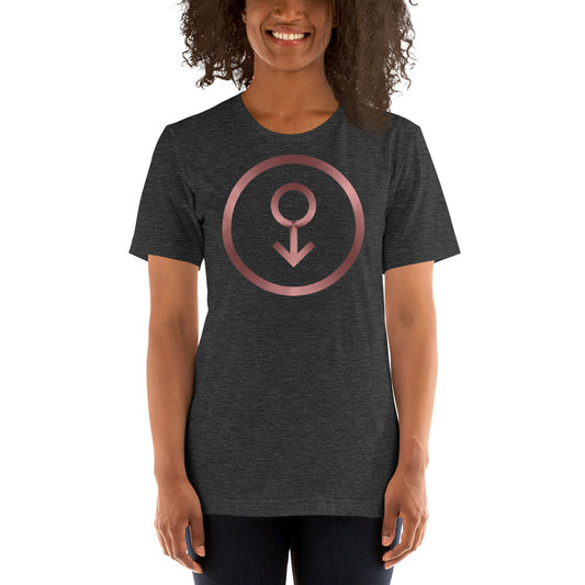 Metallic Zodiac Circle - Crimson Eris - Short-sleeve unisex t-shirt