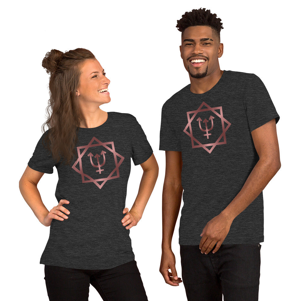 Metallic Zodiac Double-Box - Crimson Neptune - Short-sleeve unisex t-shirt