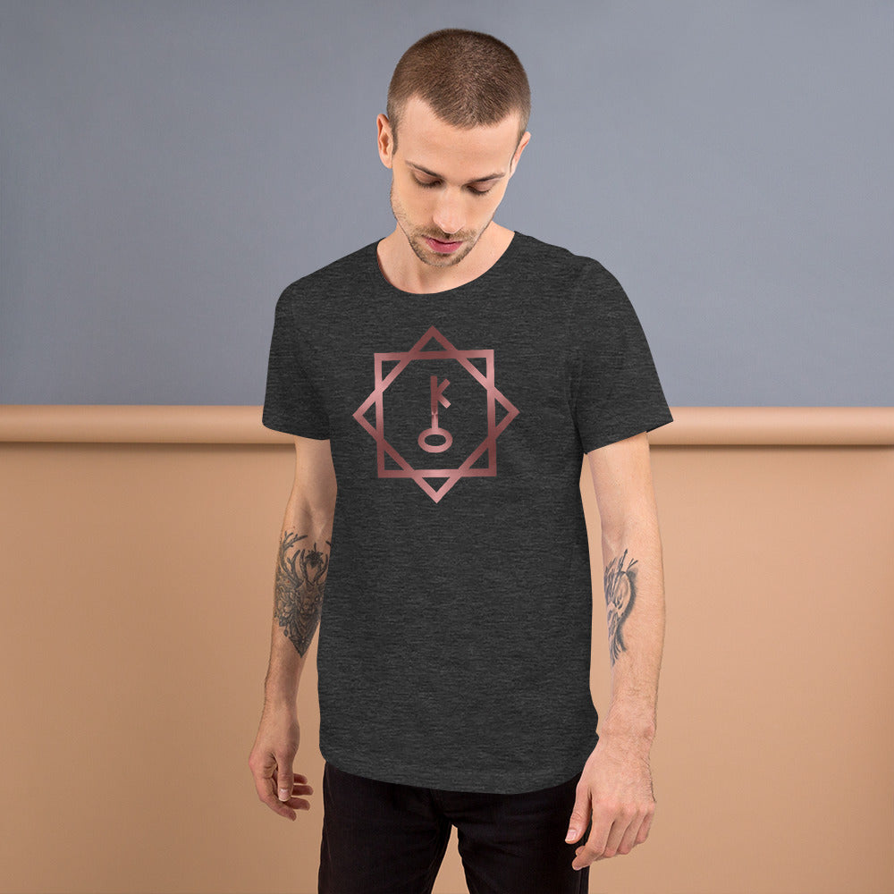 Metallic Zodiac Double-Box - Crimson Chiron - Short-sleeve unisex t-shirt