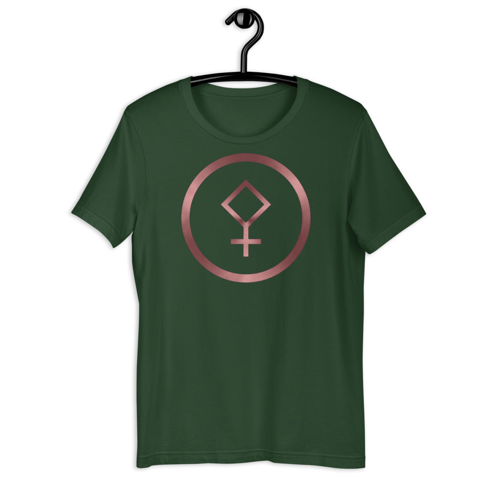 Metallic Zodiac Circle - Crimson Pallas - Short-sleeve unisex t-shirt
