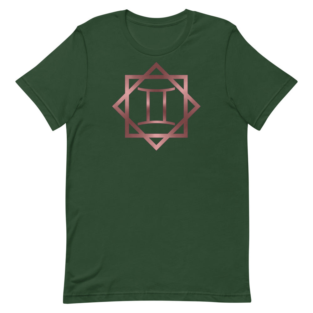 Metallic Zodiac Double-Box - Crimson Gemini - Short-sleeve unisex t-shirt