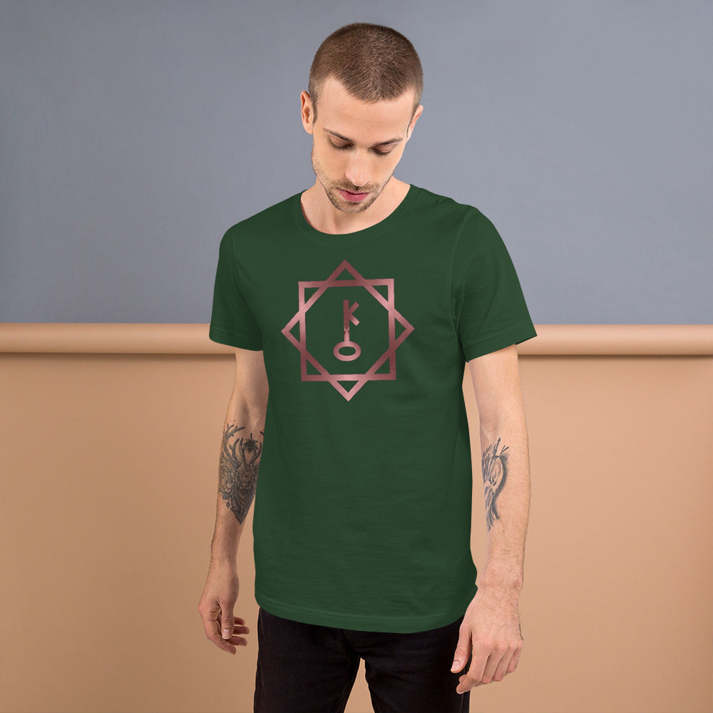 Metallic Zodiac Double-Box - Crimson Chiron - Short-sleeve unisex t-shirt