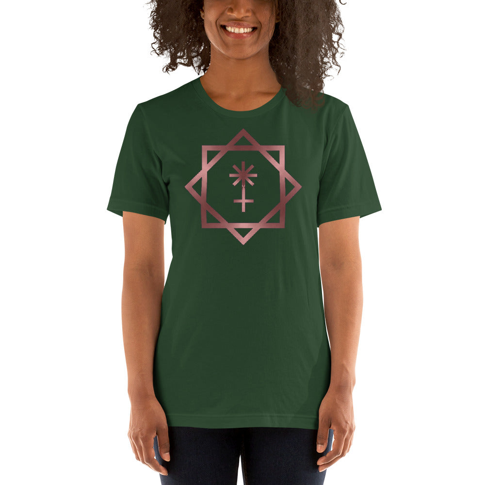 Metallic Zodiac Double-Box - Crimson Juno - Short-sleeve unisex t-shirt