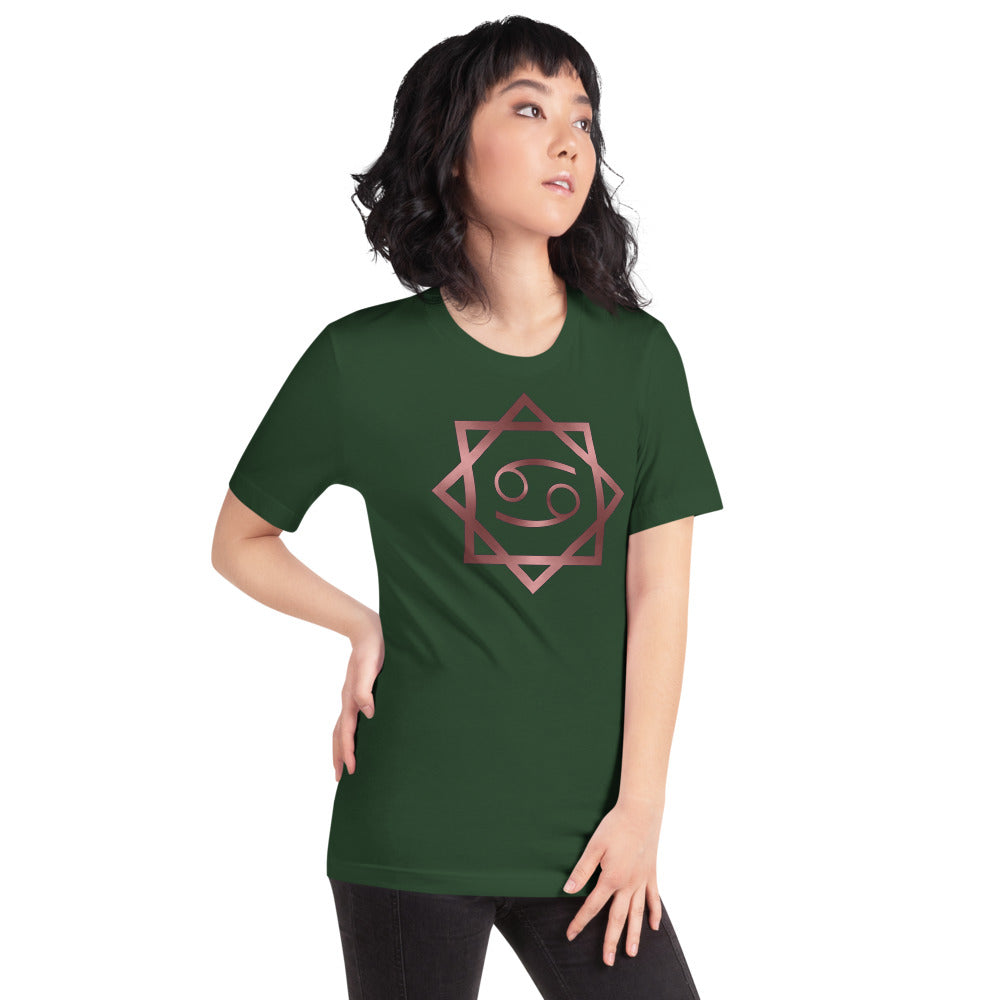 Metallic Zodiac Double-Box - Crimson Cancer - Short-sleeve unisex t-shirt