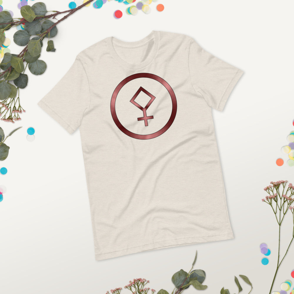Metallic Zodiac Circle - Crimson Pallas - Short-sleeve unisex t-shirt