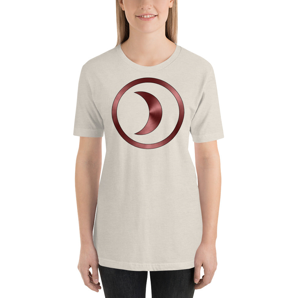 Metallic Zodiac Circle - Crimson Moon - Short-sleeve unisex t-shirt