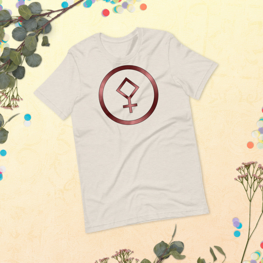 Metallic Zodiac Circle - Crimson Pallas - Short-sleeve unisex t-shirt