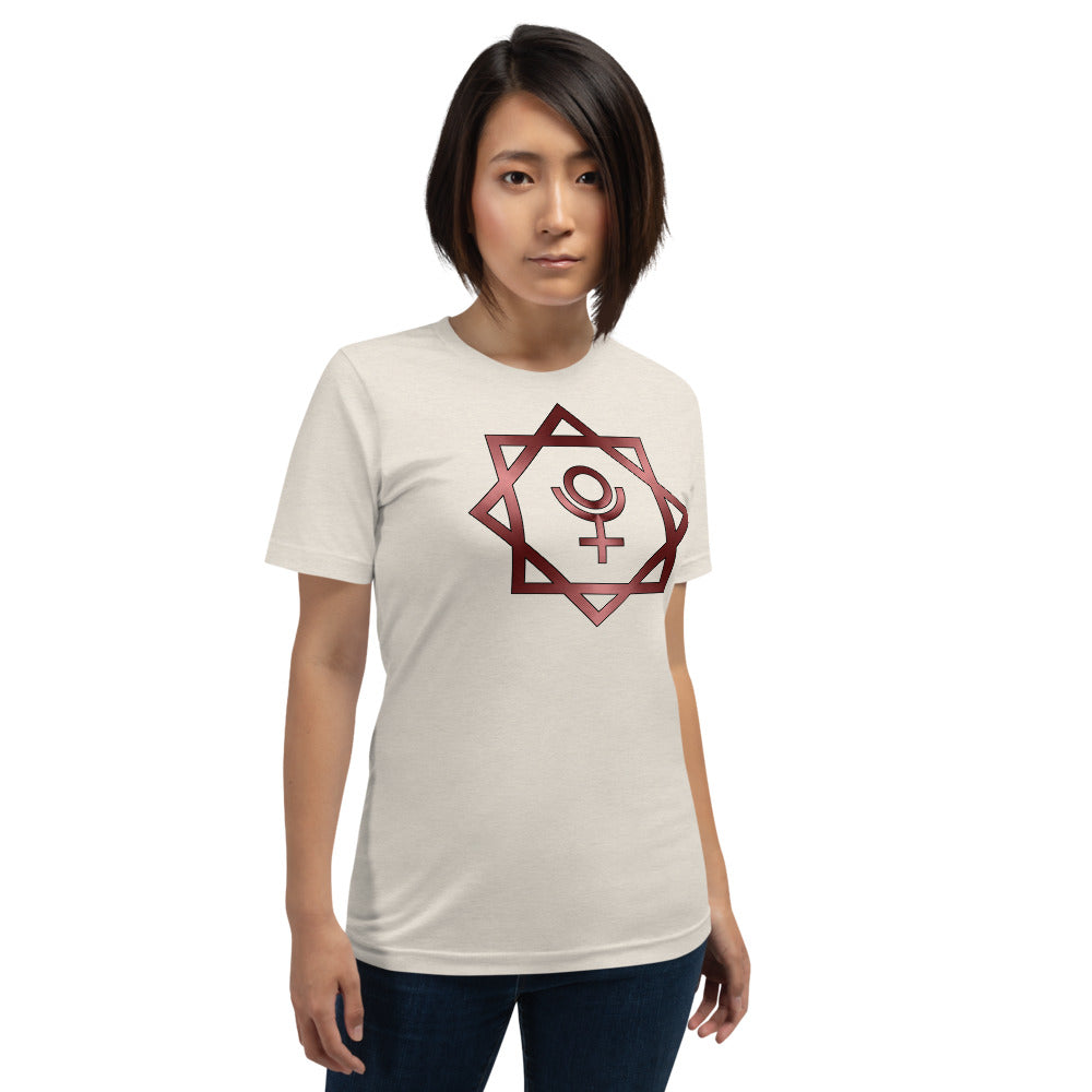 Metallic Zodiac Double-Box - Crimson Pluto - Short-sleeve unisex t-shirt