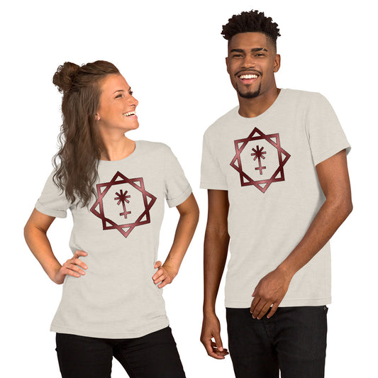 Metallic Zodiac Double-Box - Crimson Juno - Short-sleeve unisex t-shirt