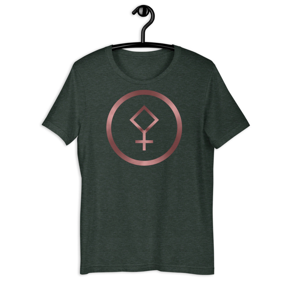 Metallic Zodiac Circle - Crimson Pallas - Short-sleeve unisex t-shirt