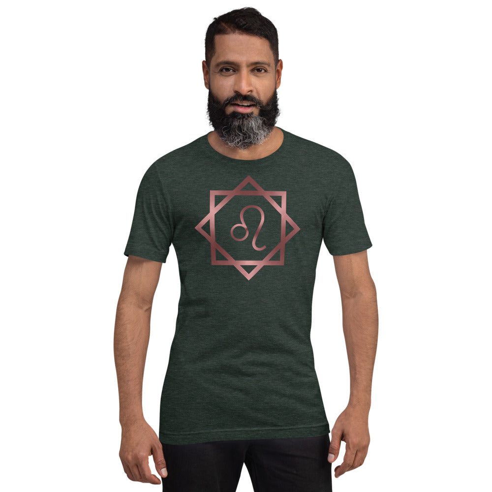 Metallic Zodiac Double-Box - Crimson Leo - Short-sleeve unisex t-shirt