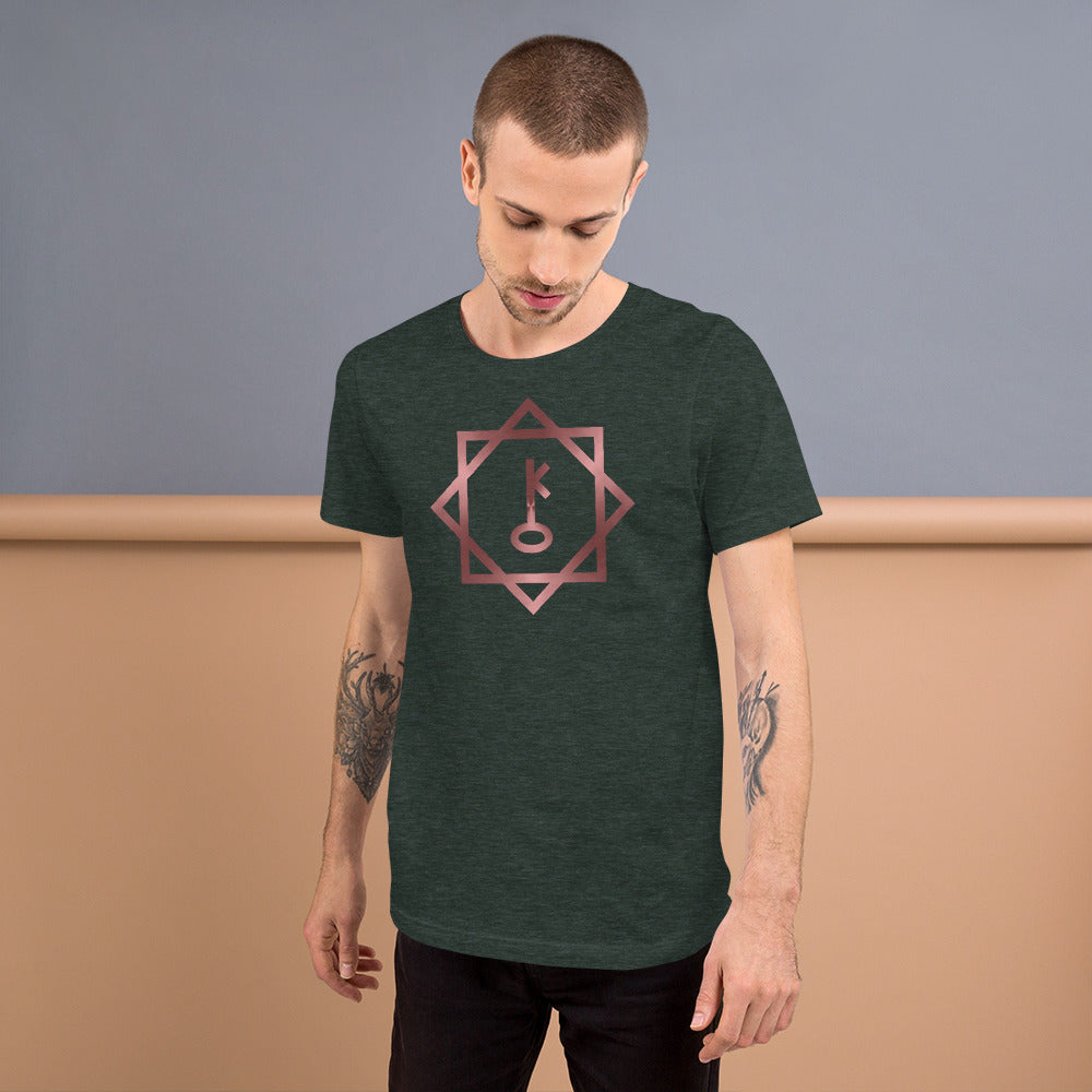 Metallic Zodiac Double-Box - Crimson Chiron - Short-sleeve unisex t-shirt