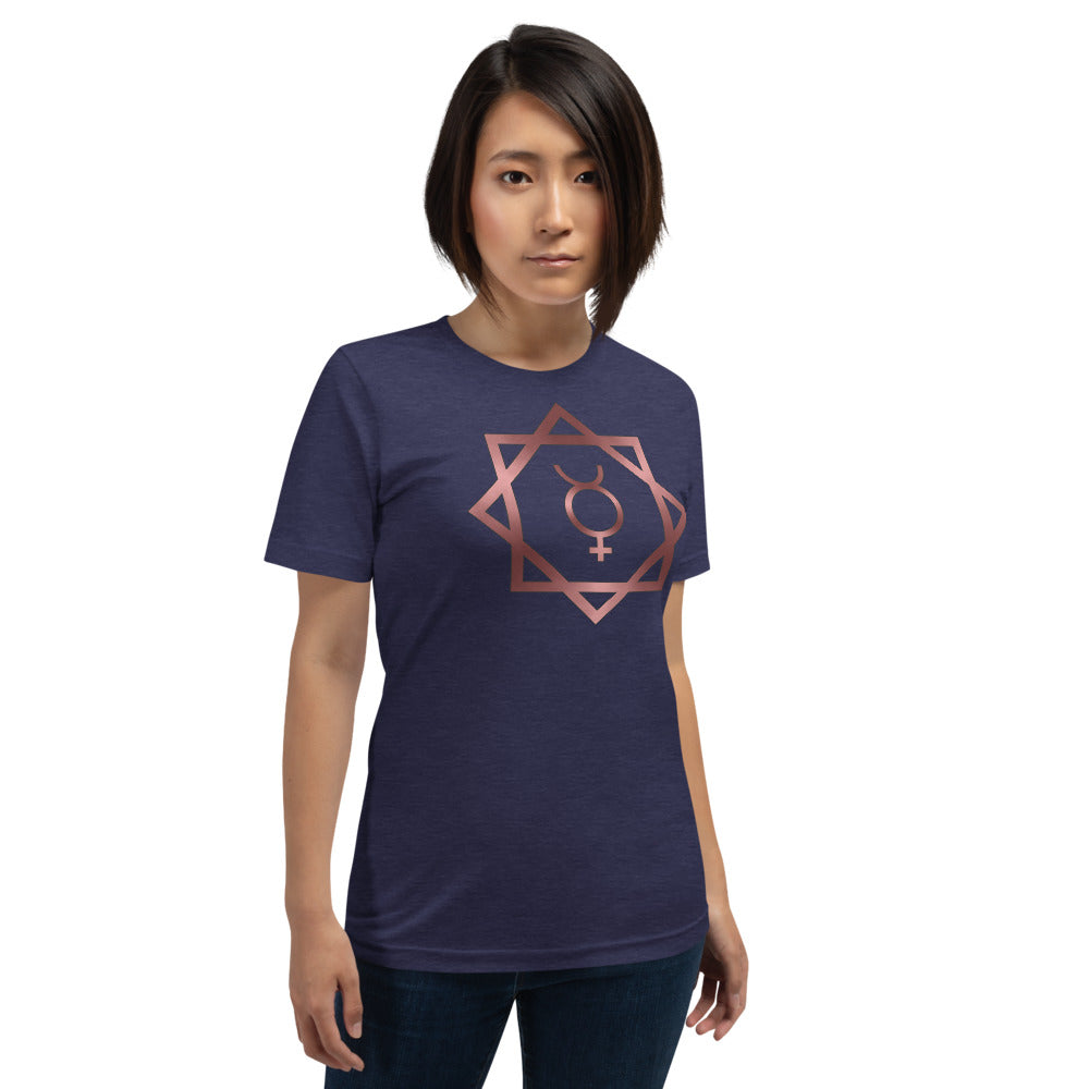 Metallic Zodiac Double-Box - Crimson Mercury - Short-sleeve unisex t-shirt