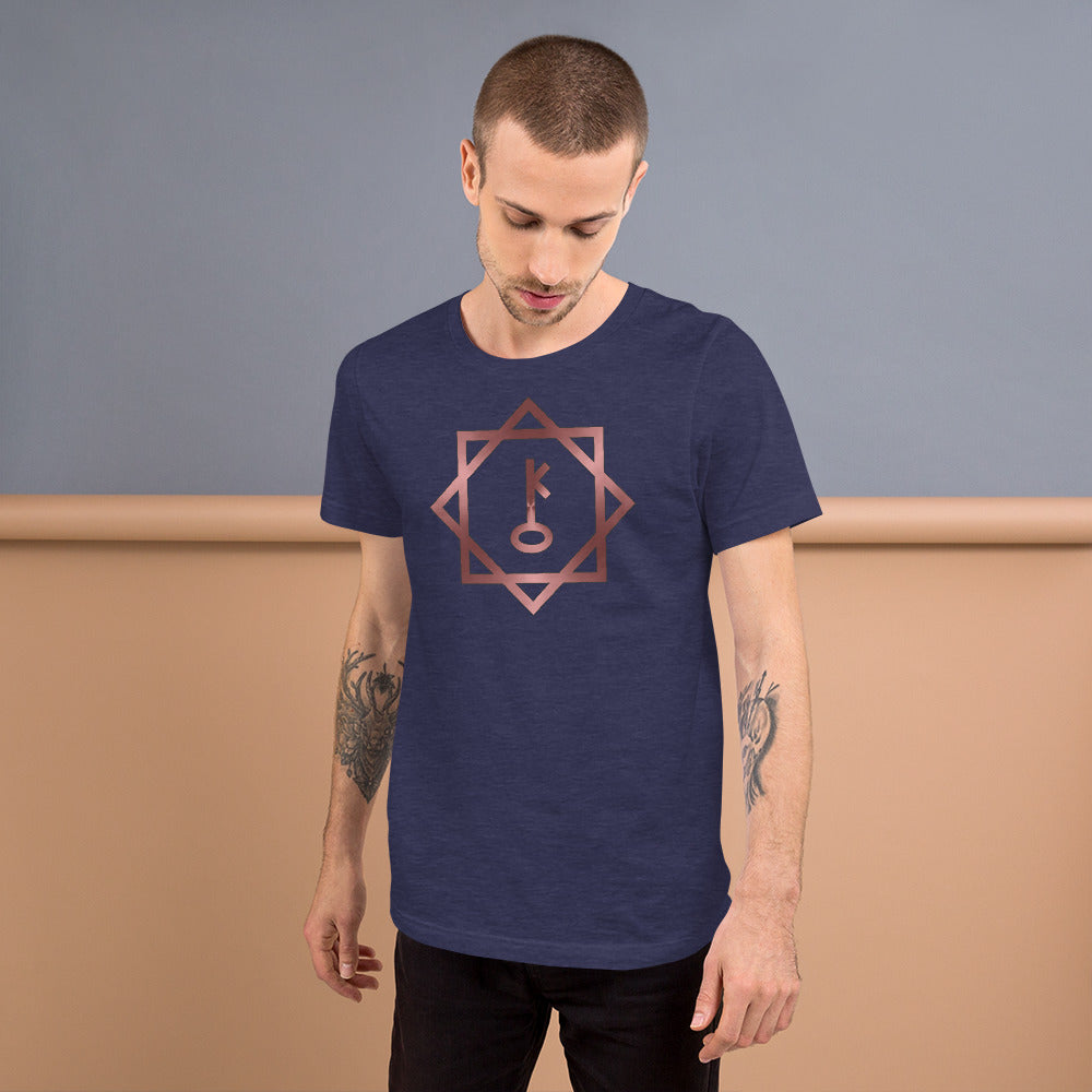 Metallic Zodiac Double-Box - Crimson Chiron - Short-sleeve unisex t-shirt