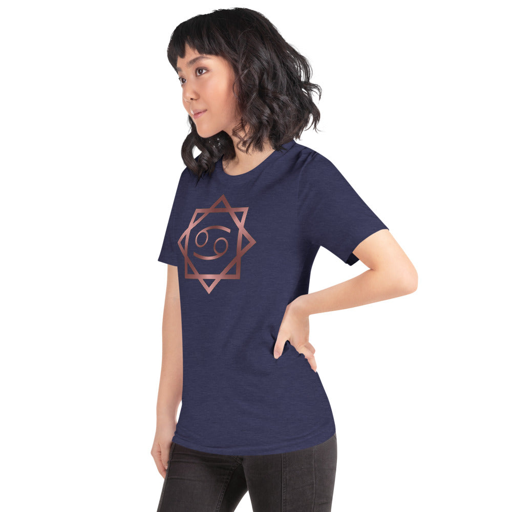 Metallic Zodiac Double-Box - Crimson Cancer - Short-sleeve unisex t-shirt