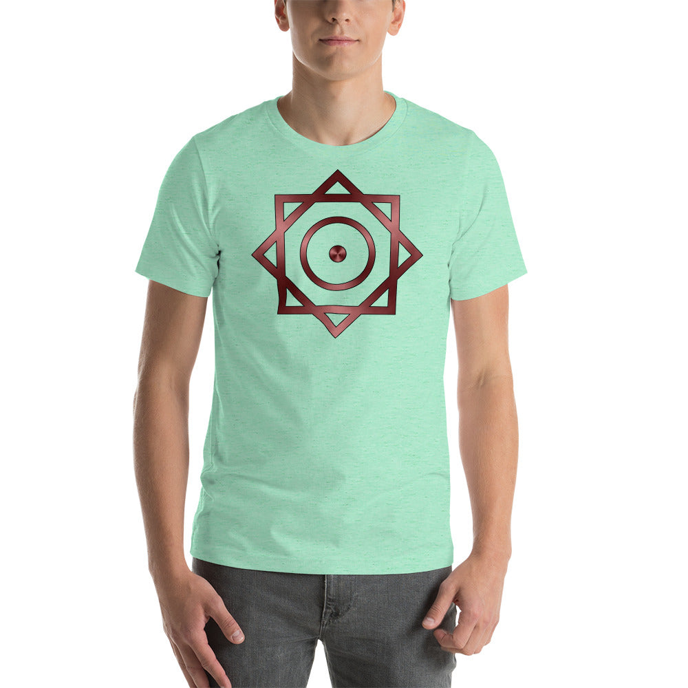 Metallic Zodiac Double-Box - Crimson Sun - Short-sleeve unisex t-shirt