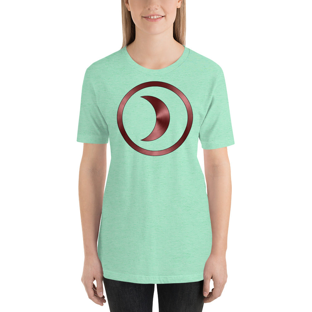 Metallic Zodiac Circle - Crimson Moon - Short-sleeve unisex t-shirt