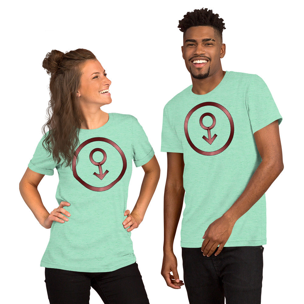 Metallic Zodiac Circle - Crimson Eris - Short-sleeve unisex t-shirt