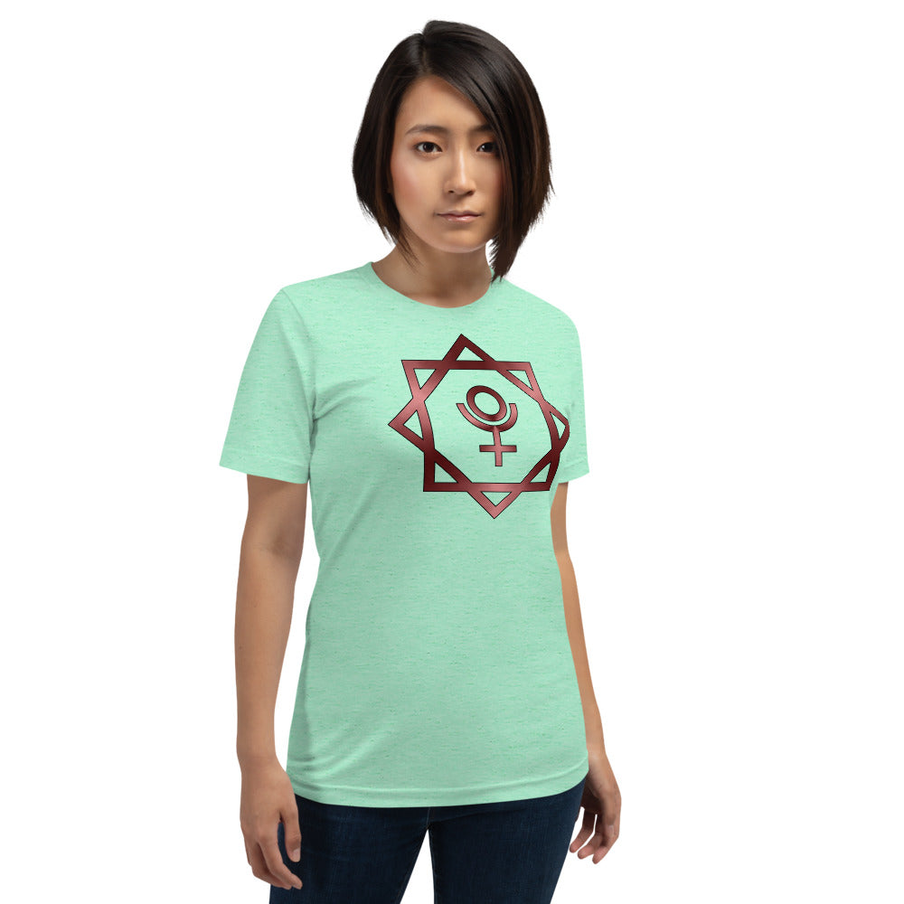 Metallic Zodiac Double-Box - Crimson Pluto - Short-sleeve unisex t-shirt