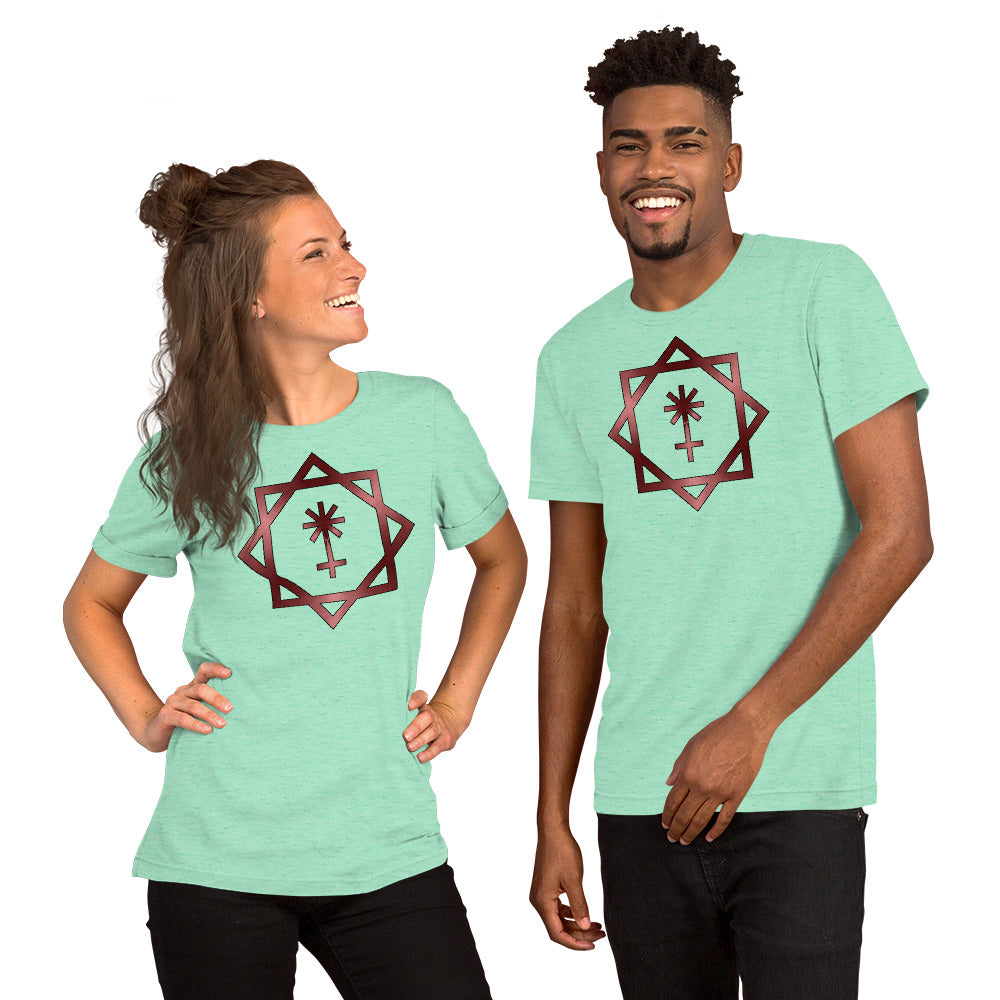 Metallic Zodiac Double-Box - Crimson Juno - Short-sleeve unisex t-shirt