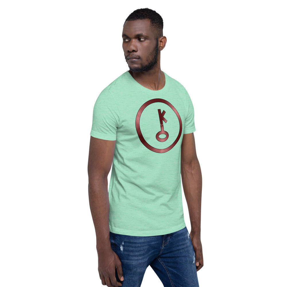 Metallic Zodiac Circle - Crimson Chiron - Short-sleeve unisex t-shirt