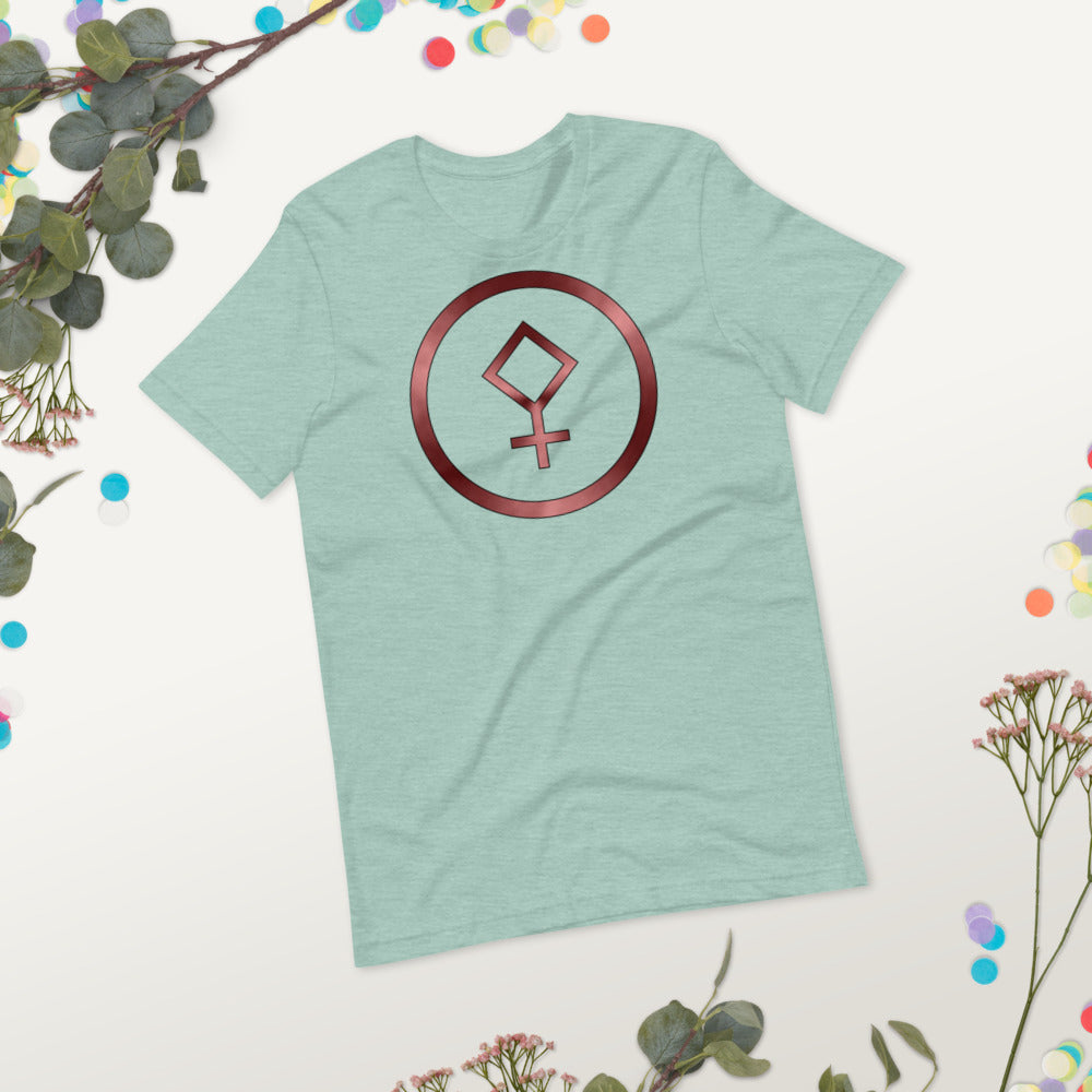 Metallic Zodiac Circle - Crimson Pallas - Short-sleeve unisex t-shirt