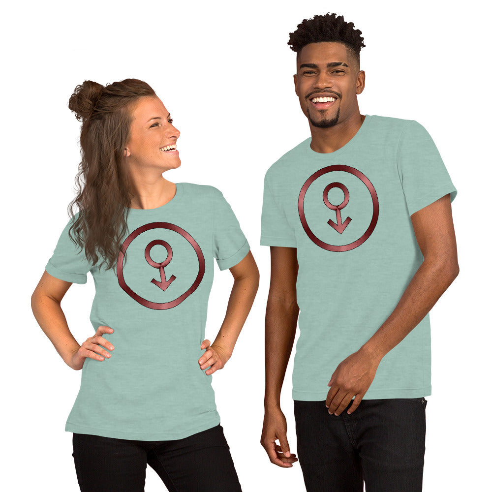 Metallic Zodiac Circle - Crimson Eris - Short-sleeve unisex t-shirt