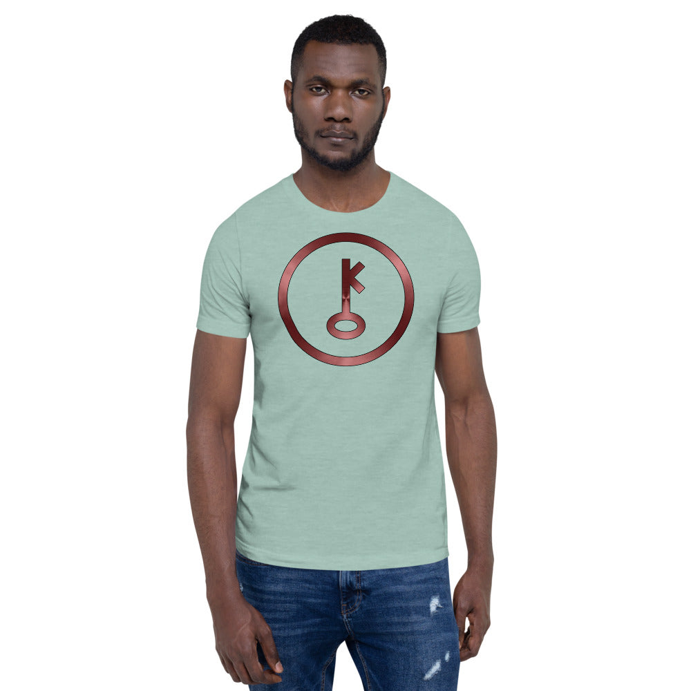 Metallic Zodiac Circle - Crimson Chiron - Short-sleeve unisex t-shirt