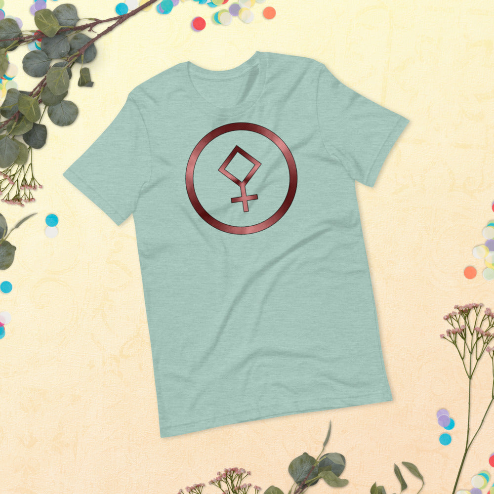 Metallic Zodiac Circle - Crimson Pallas - Short-sleeve unisex t-shirt