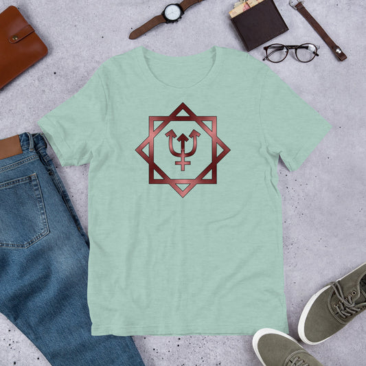 Metallic Zodiac Double-Box - Crimson Neptune - Short-sleeve unisex t-shirt