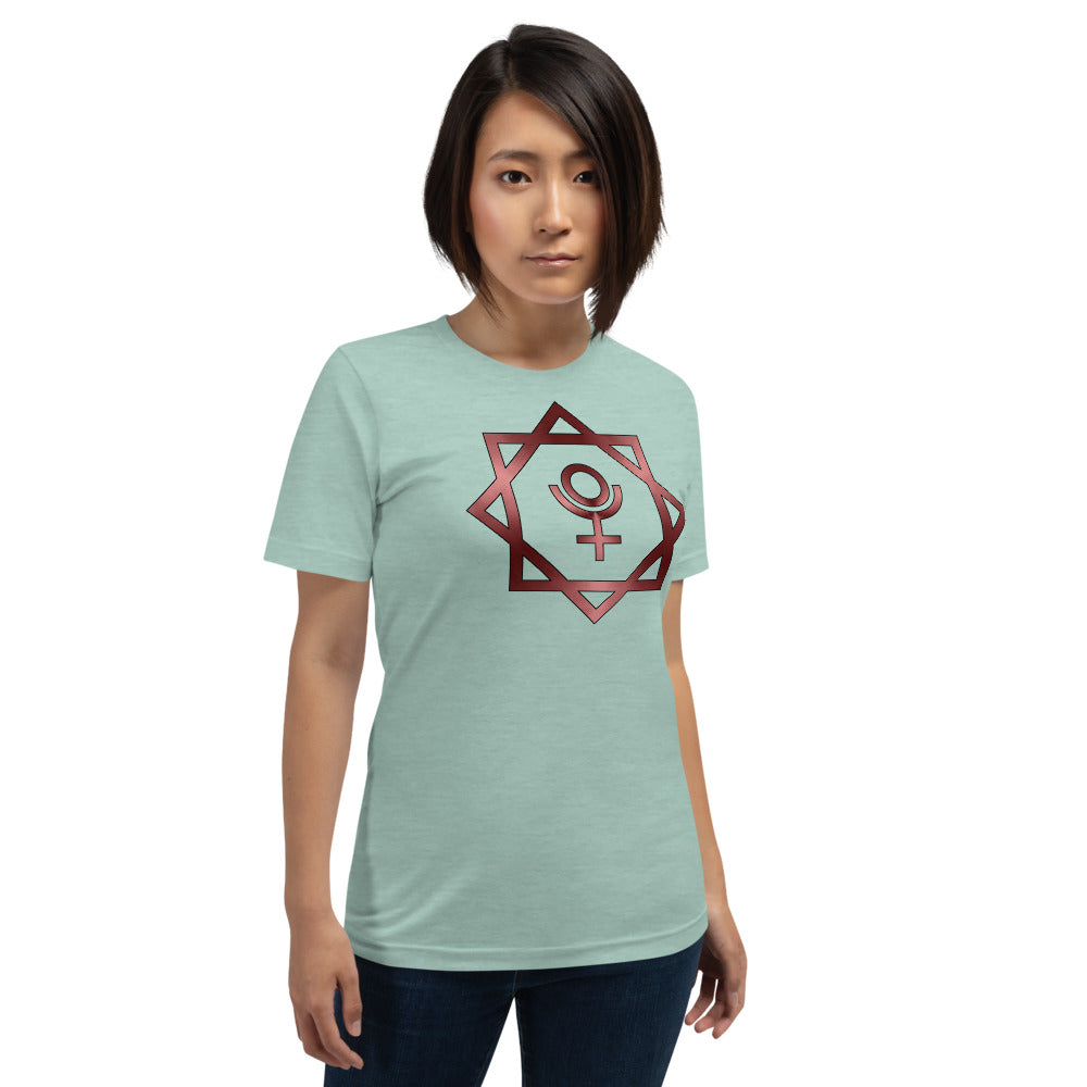 Metallic Zodiac Double-Box - Crimson Pluto - Short-sleeve unisex t-shirt