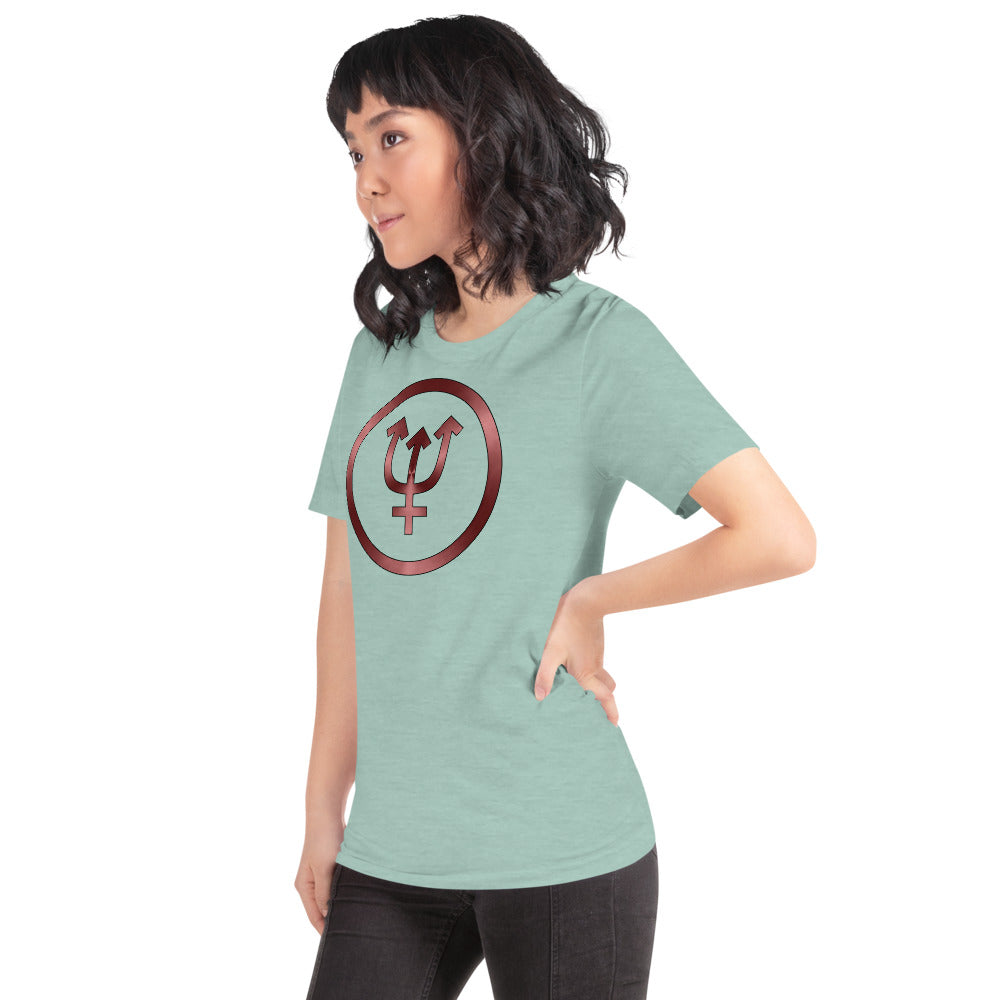 Metallic Zodiac Circle - Crimson Neptune - Short-sleeve unisex t-shirt