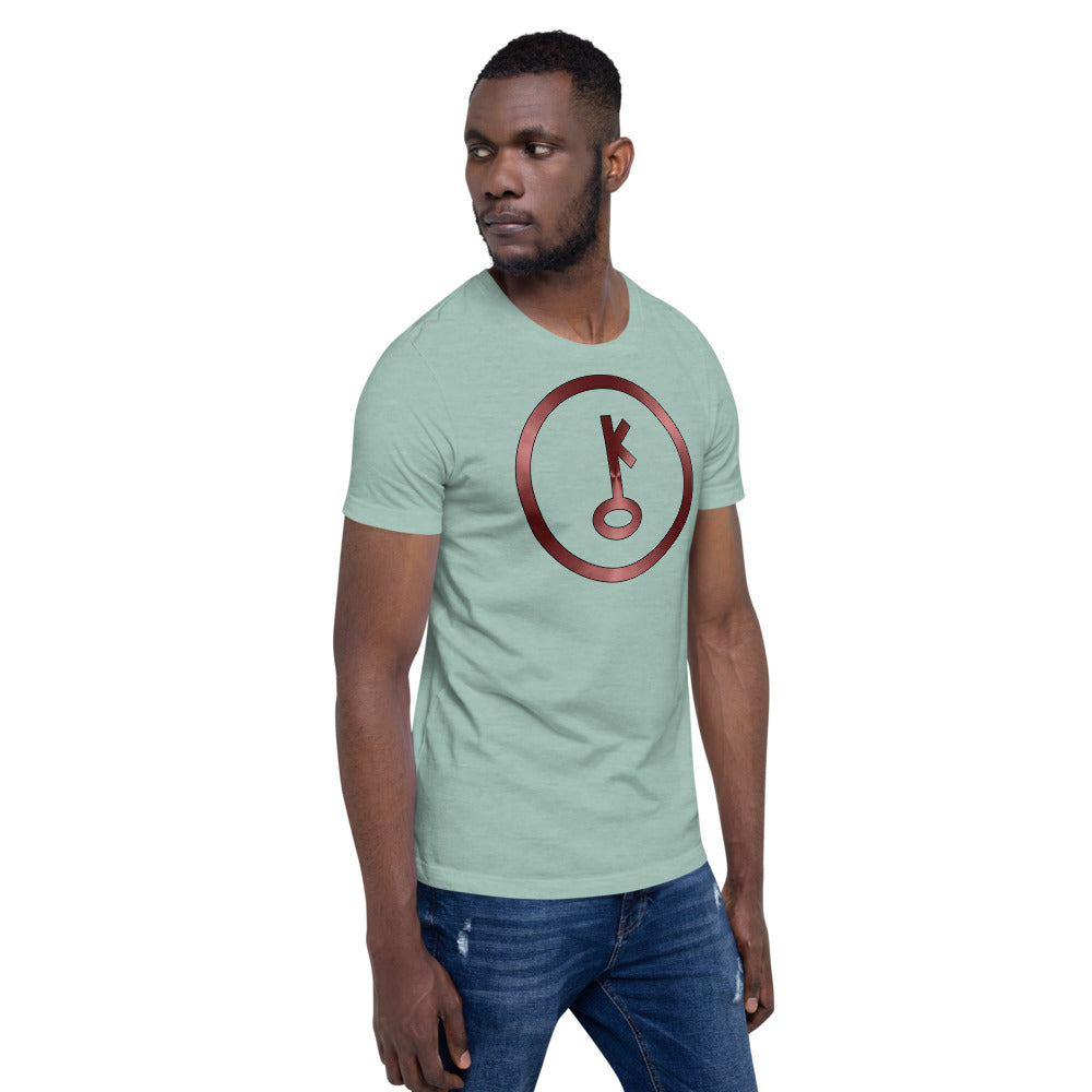 Metallic Zodiac Circle - Crimson Chiron - Short-sleeve unisex t-shirt