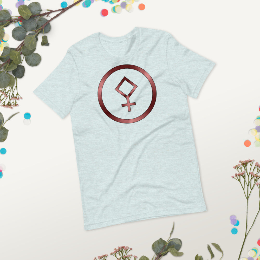 Metallic Zodiac Circle - Crimson Pallas - Short-sleeve unisex t-shirt