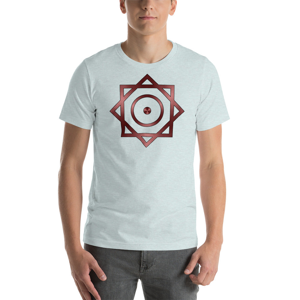 Metallic Zodiac Double-Box - Crimson Sun - Short-sleeve unisex t-shirt
