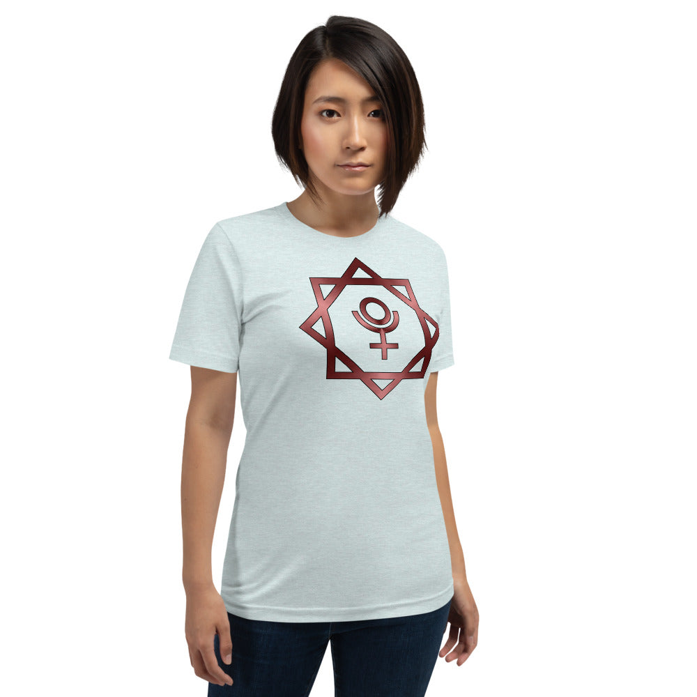 Metallic Zodiac Double-Box - Crimson Pluto - Short-sleeve unisex t-shirt