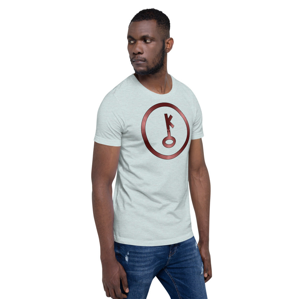 Metallic Zodiac Circle - Crimson Chiron - Short-sleeve unisex t-shirt
