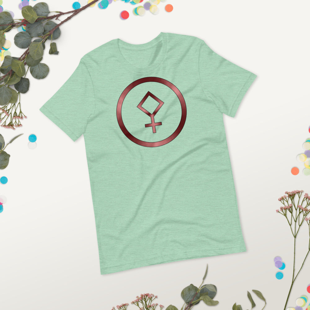 Metallic Zodiac Circle - Crimson Pallas - Short-sleeve unisex t-shirt