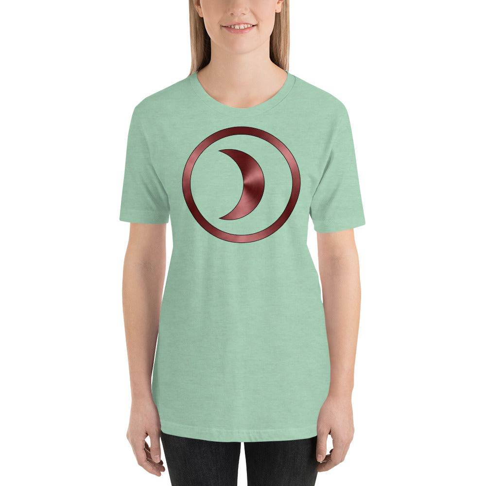 Metallic Zodiac Circle - Crimson Moon - Short-sleeve unisex t-shirt