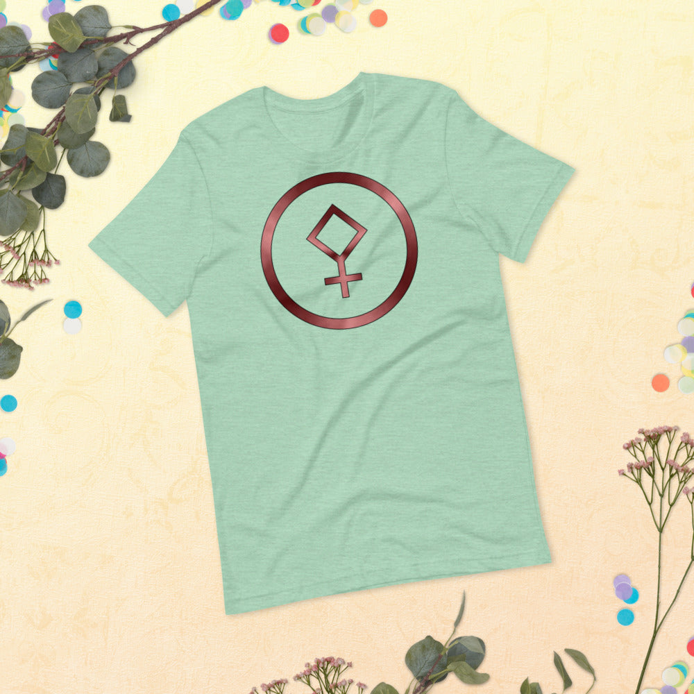 Metallic Zodiac Circle - Crimson Pallas - Short-sleeve unisex t-shirt