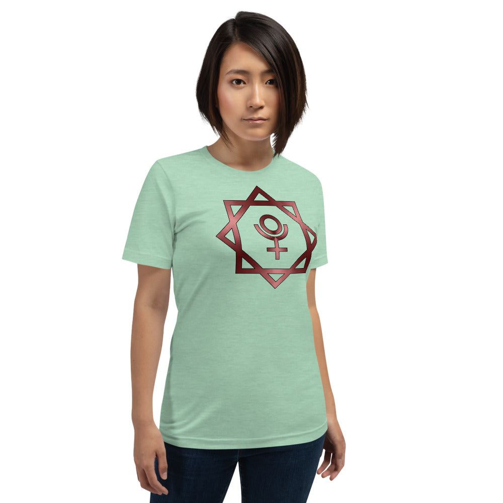Metallic Zodiac Double-Box - Crimson Pluto - Short-sleeve unisex t-shirt