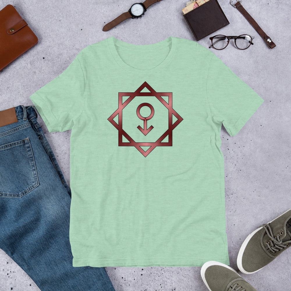 Metallic Zodiac Double-Box - Crimson Eris - Short-sleeve unisex t-shirt