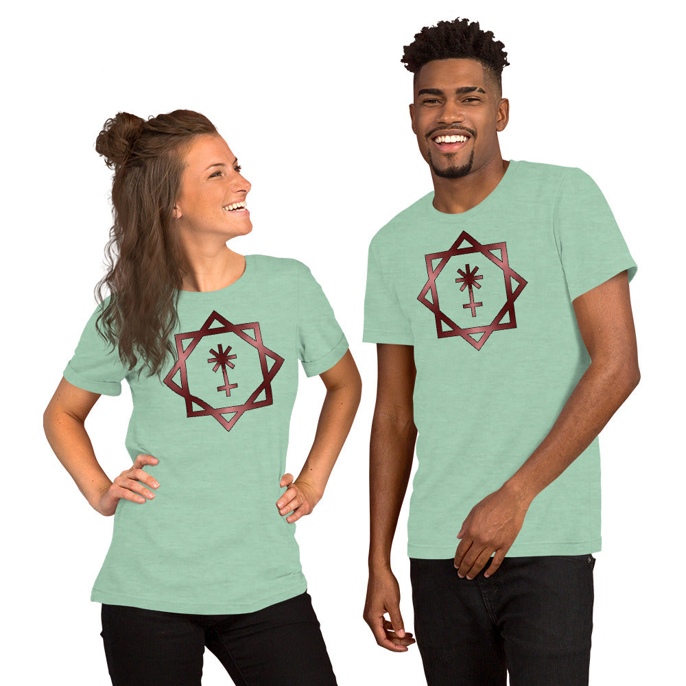 Metallic Zodiac Double-Box - Crimson Juno - Short-sleeve unisex t-shirt