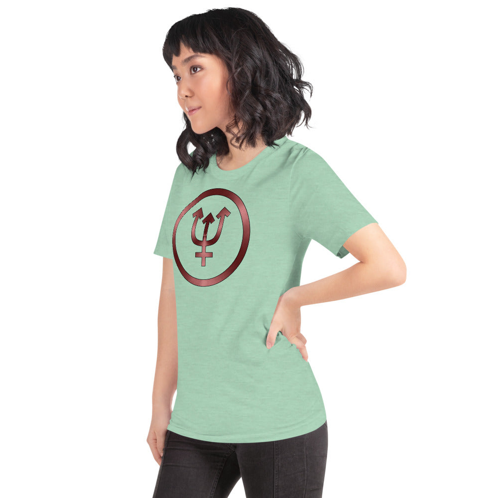 Metallic Zodiac Circle - Crimson Neptune - Short-sleeve unisex t-shirt