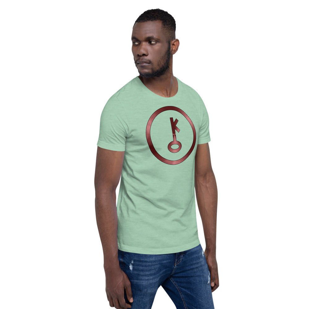 Metallic Zodiac Circle - Crimson Chiron - Short-sleeve unisex t-shirt