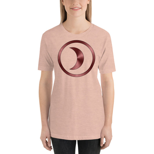 Metallic Zodiac Circle - Crimson Moon - Short-sleeve unisex t-shirt