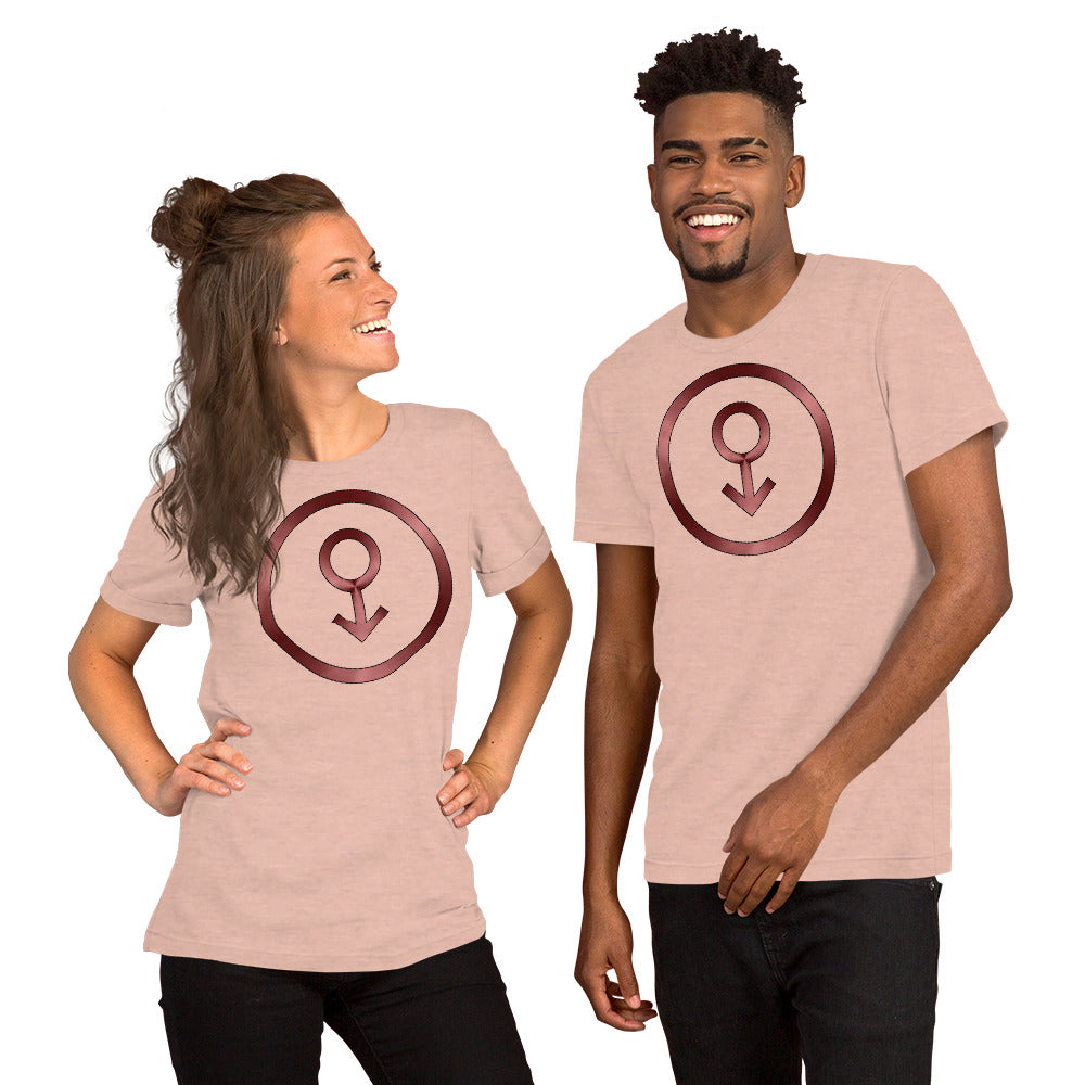 Metallic Zodiac Circle - Crimson Eris - Short-sleeve unisex t-shirt