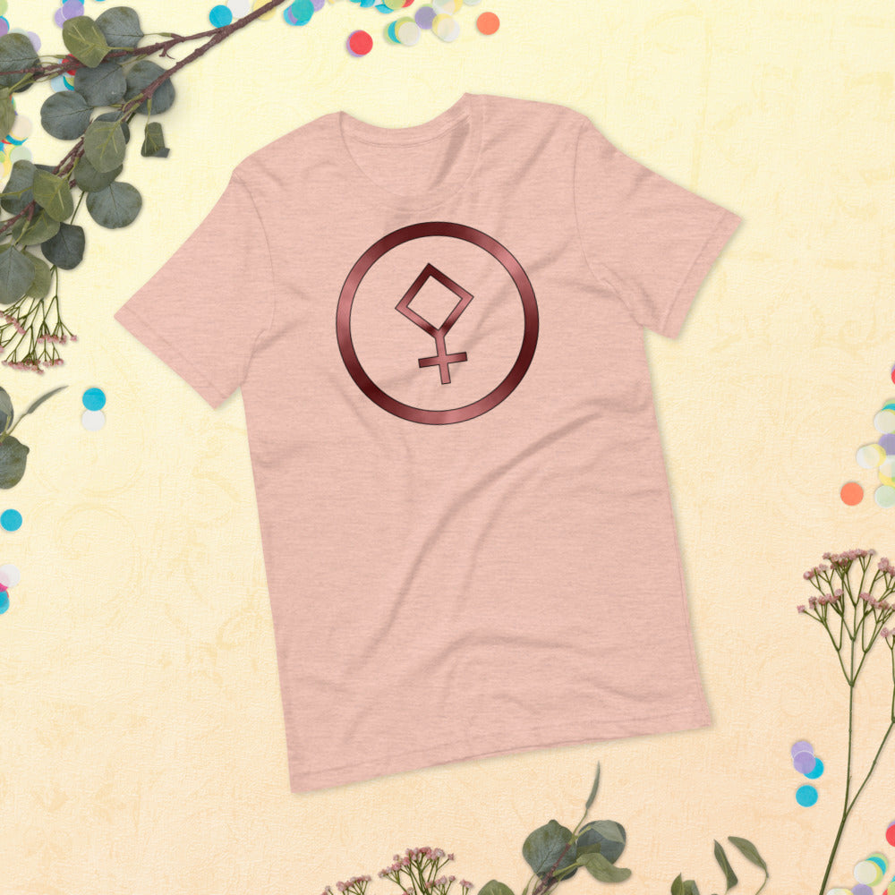 Metallic Zodiac Circle - Crimson Pallas - Short-sleeve unisex t-shirt