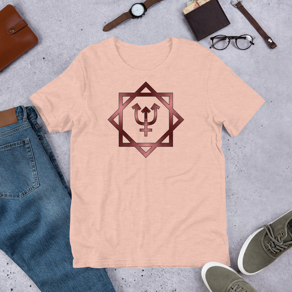 Metallic Zodiac Double-Box - Crimson Neptune - Short-sleeve unisex t-shirt