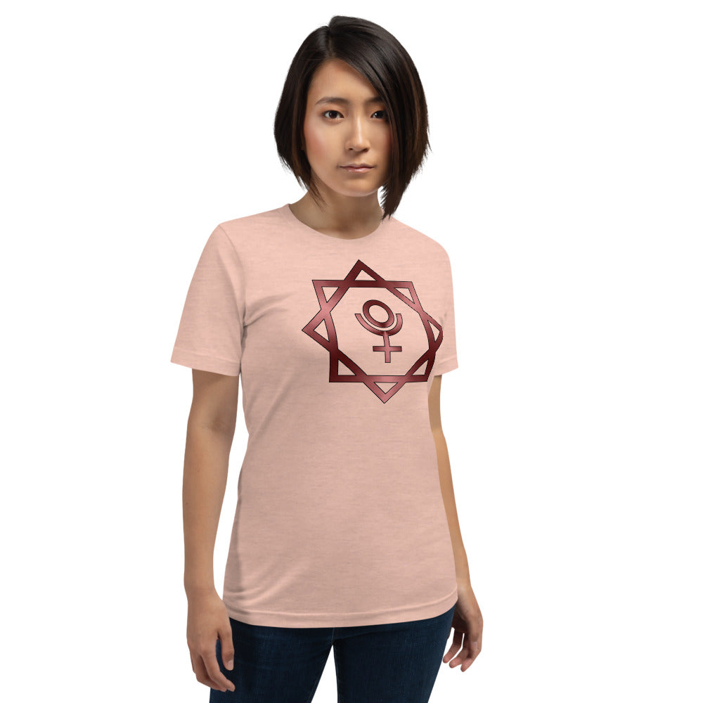 Metallic Zodiac Double-Box - Crimson Pluto - Short-sleeve unisex t-shirt
